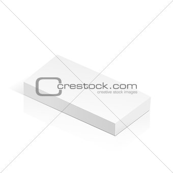 White realistic 3D rectangle