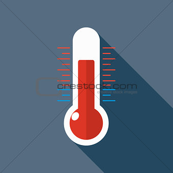 Vector flat Thermometer