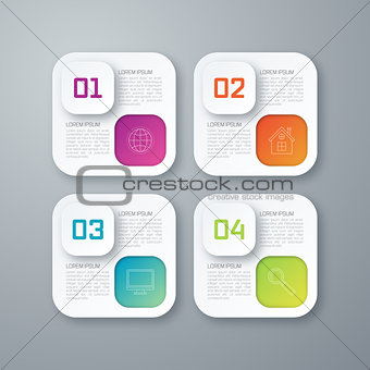Template rectangles design on the grey background