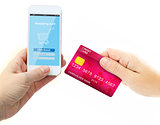 hand holding credit card for payment