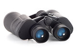 Black binoculars isolated