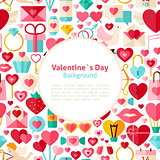 Flat Valentines Day Vector Background