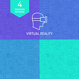 Thin Line Art Virtual Reality Pattern Set