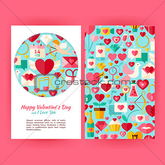 Vector Happy Valentine Day Banners Set Template