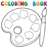 Coloring book paint palette theme 1