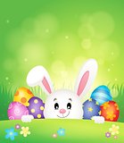Easter eggs and lurking bunny theme 1