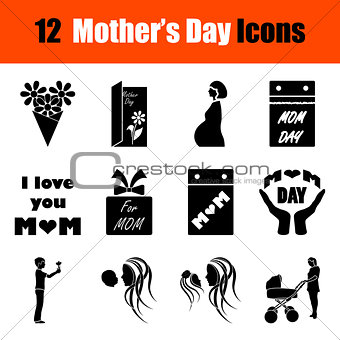 Set of Mother's day icons