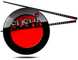 Sushi Menu - Banner with Chopsticks