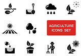 agriculture set with red accent