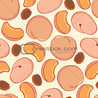 Seamless background of peaches or apricots.
