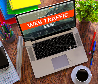 Web Traffic. Internet Communication Concept.