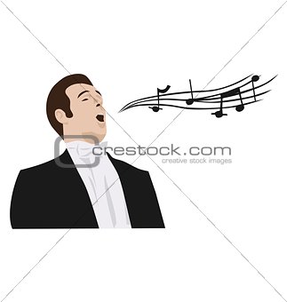 Man singing opera