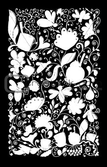 Abstract floral pattern, sketch for your design