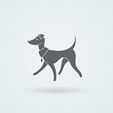 Vector Symbol of Pretty Walking Italian Greyhound