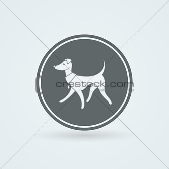 Vector Symbol of Pretty Walking Italian Greyhound