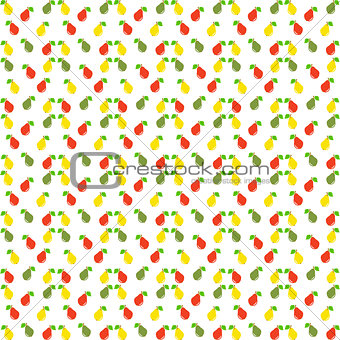 Pear seamless pattern. Vector illustration.
