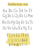 Handwritten vector alphabet