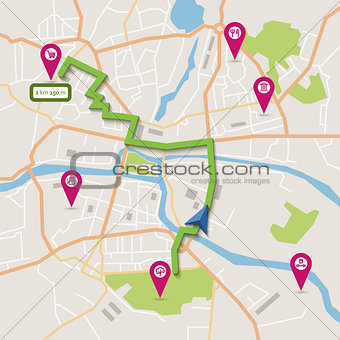 Vector city map navigation