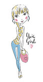 Chic girl illustration