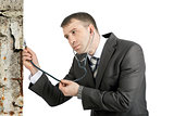 Businessman with stethoscope