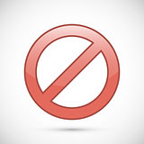 Red prohibition sign icon