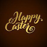 Gold Foil Happy Easter Greeting Egg Card
