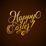 Gold Foil Happy Easter Greeting Egg Card