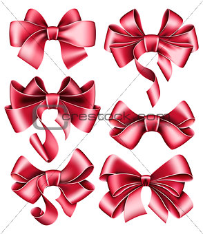 Six red bows