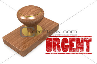 Urgent wooded seal stamp