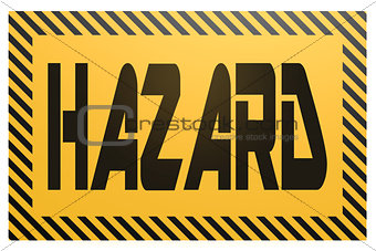Banner with hazard word