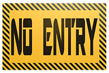 Banner with no entry word
