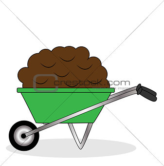 cart with black earth