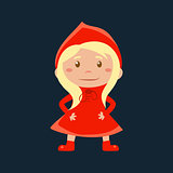 Girl In Red Riding Hood  Haloween Disguise