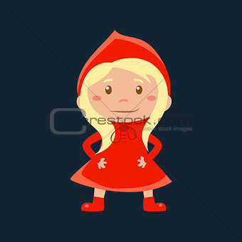 Girl In Red Riding Hood  Haloween Disguise