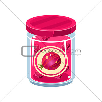 Gooseberry Jam  In Transparent Jar