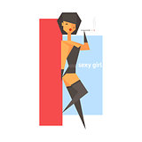 Sexy Girl Abstract Figure