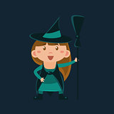 Girl In Wizard Of Oz Witch Haloween Disguise