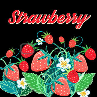 Illustrationof a bright tasty strawberry 