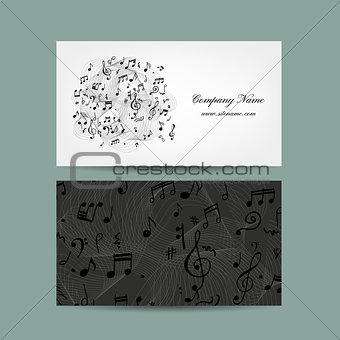 Business card with music design
