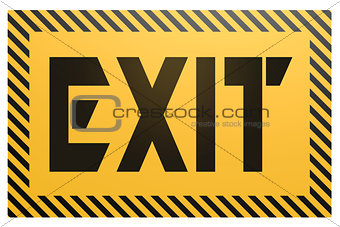 Banner with exit word
