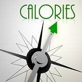 Calories on green compass