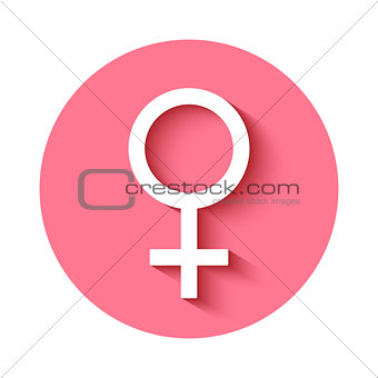 Female gender symbol icon vector illustration