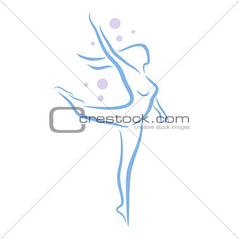 Abstract woman dancing