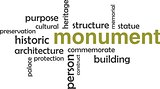 word cloud - monument