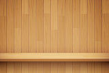vector empty wooden shelf background