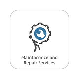 Maintanance and Repair Services Icon. Flat Design.