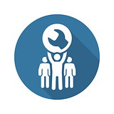 Service Support Icon. Flat Design.