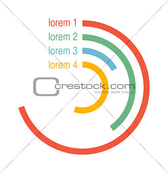 Circle infographic elements vector illustration