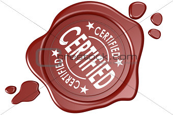 Certified label seal isolated