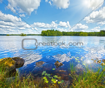 Lake Rutajarvi summer view (Finland).